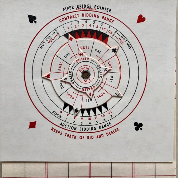 Vintage Piper Bridge Pointer and Pad: Contract and Auction Scoring --NEVER USED - Picture 4 of 7
